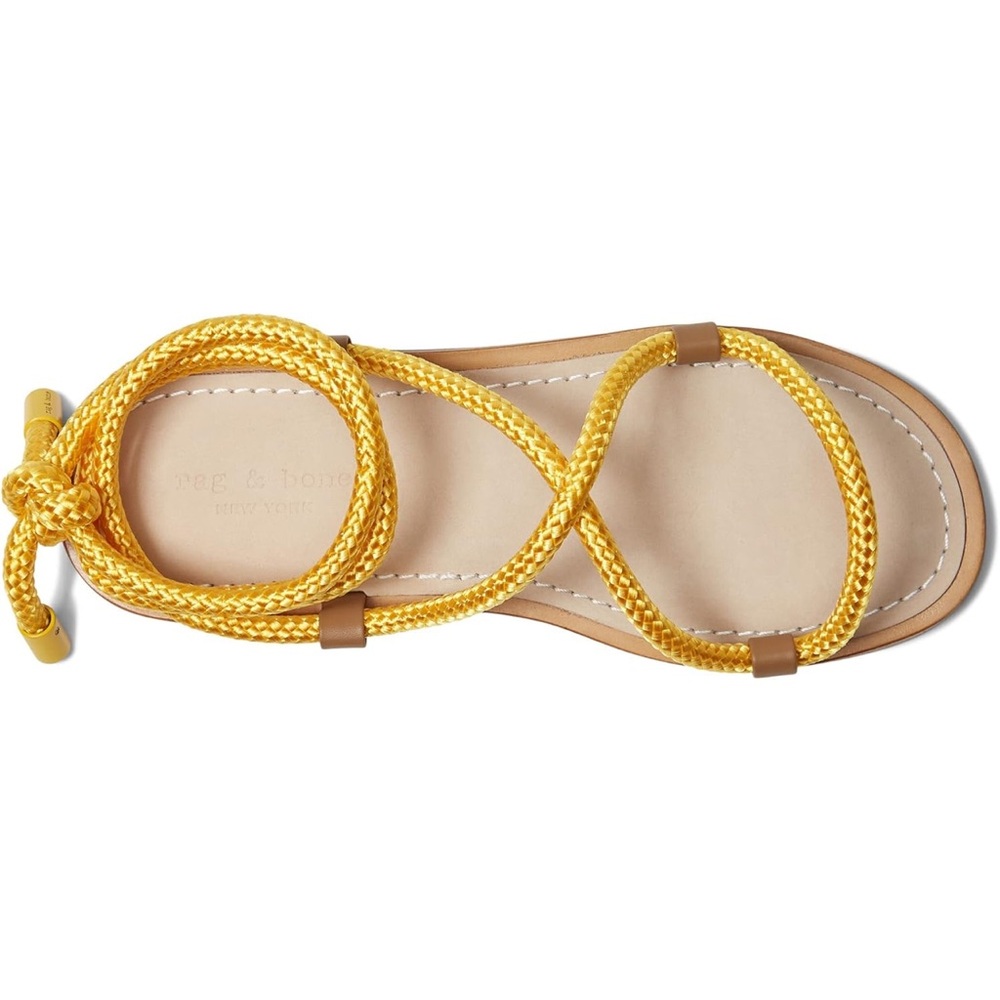 Rag & bone infinity leather or nylon saffron /brown sandals new in box 37 or 7 m - Picture 3 of 10
